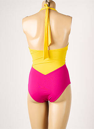 Costum de baie dintr-o singură piesă elasticitate top triunghiuri galben AUBADE femeie