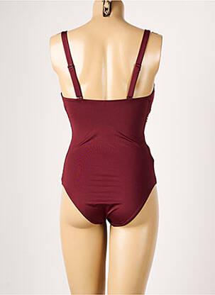 Costum de baie dintr-o singură piesă efect material satinat sutien cu susținere înaltă și burete detașabil roșu PRINCESSE TAM-TAM femeie