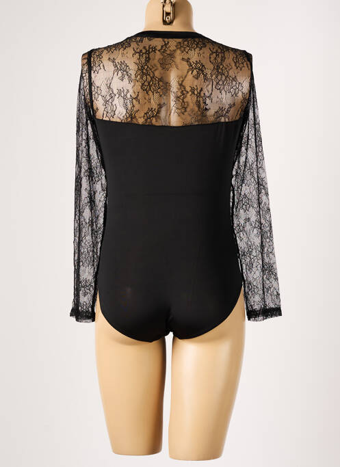 Body de lenjerie efect material satinat negru VALEGE femme