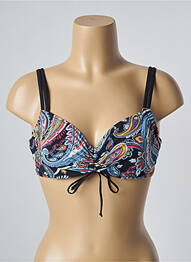 Sutien de costum de baie elasticitate sutien cupe întregi cu decolteu înalt negru BELCOR femme