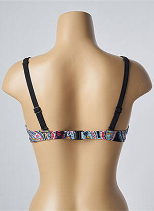 Sutien de costum de baie elasticitate sutien cupe întregi cu decolteu înalt negru BELCOR femeie
