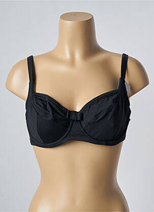 Sutien de costum de baie elasticitate sutien balconet cu decolteu înalt negru BESTFORM femeie