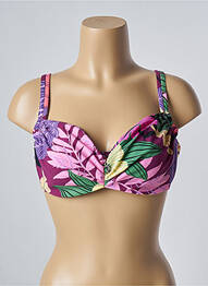 Sutien de costum de baie elasticitate sutien cupe întregi cu decolteu înalt violet BELCOR femme