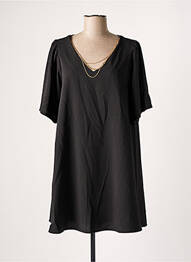 Rochie scurtă croială evazată mâneci scurte negru CONTEMPLAY femme