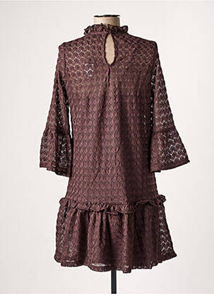 Rochie scurtă mâneci 3/4 mâneci 3/4 maro VERO MODA femeie