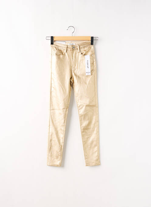 Pantalon slim galben MISS BON femeie