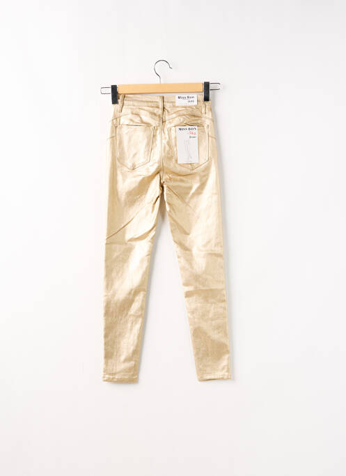 Pantalon slim galben MISS BON femeie