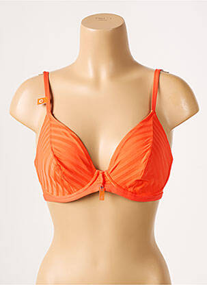 Sutien de costum de baie elasticitate sutien cupe întregi cu decolteu înalt portocalie CHERRY BEACH femeie