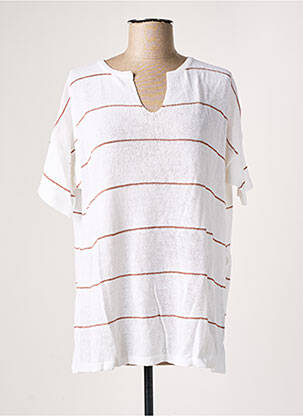 Pulover alb POLES femeie