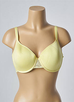 Sutien efect material satinat top sutien modelat galben CHANTELLE femeie