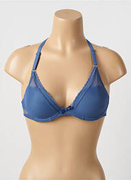 Sutien efect material satinat top sutien modelat albastru PASSIONATA femme