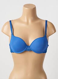 Sutien efect material satinat top sutien modelat albastru PASSIONATA femme