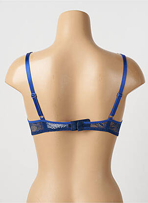 Sutien efect material satinat top sutien push-up albastru PASSIONATA femeie