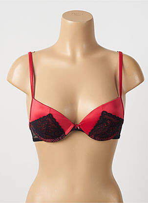 Sutien efect material satinat top sutien push-up roșu PASSIONATA femeie