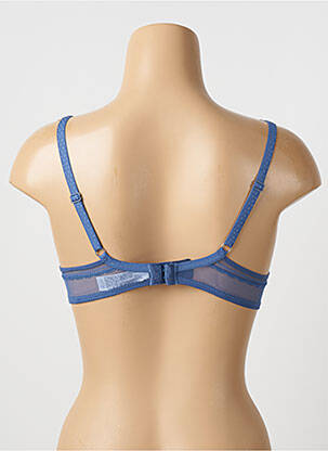 Sutien efect material satinat top sutien push-up albastru PASSIONATA femeie