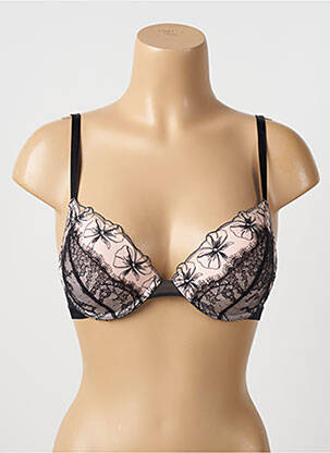 Sutien efect material satinat top sutien push-up negru PASSIONATA femeie