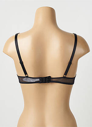 Sutien efect material satinat sutien balconet cu decolteu înalt negru PASSIONATA femeie