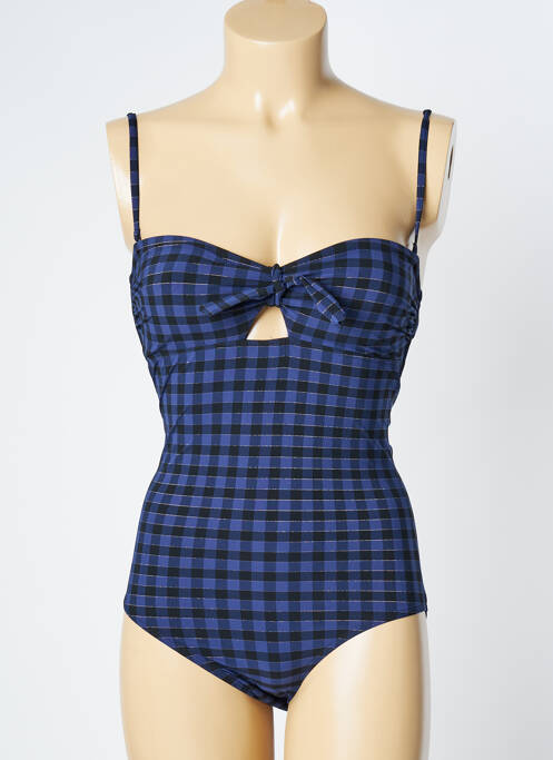 Costum de baie dintr-o singură piesă bretele elastice detașabile sutien cu susținere înaltă și burete detașabil albastru SIMONE PERELE femme