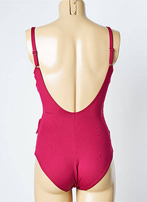 Costum de baie dintr-o singură piesă efect material satinat top sutien modelat roșu SIMONE PERELE femeie