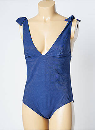 Costum de baie dintr-o singură piesă elasticitate top triunghiuri albastru SIMONE PERELE femeie