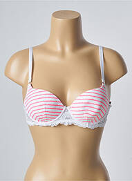 Sutien efect material satinat top sutien modelat alb PASSIONATA femme