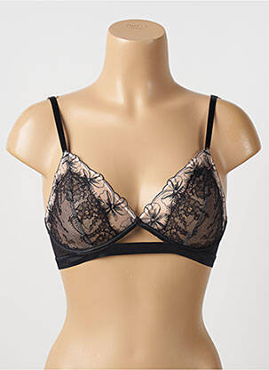 Sutien broderie sutien cupe întregi cu decolteu înalt negru PASSIONATA femeie