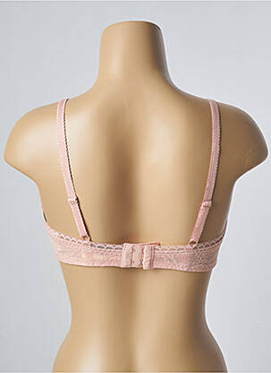Sutien efect material satinat sutien cupe întregi cu decolteu înalt roz PASSIONATA femeie
