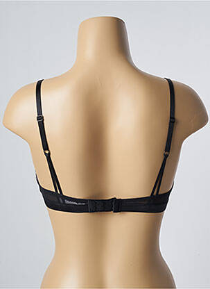 Sutien efect material satinat sutien cupe întregi cu decolteu înalt negru PASSIONATA femeie