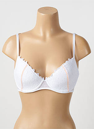 Sutien efect material satinat top sutien modelat alb PASSIONATA femeie