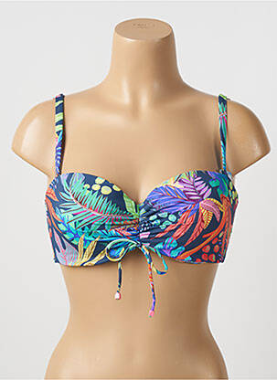 Sutien de costum de baie elasticitate top sutien modelat albastru CHERRY BEACH femeie