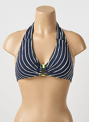 Sutien de costum de baie elasticitate top triunghiuri albastru CHERRY BEACH femeie