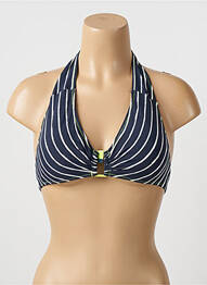 Sutien de costum de baie elasticitate top triunghiuri albastru CHERRY BEACH femeie