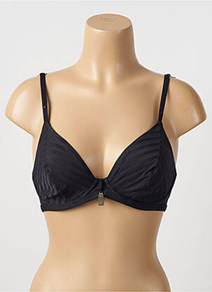 Sutien de costum de baie elasticitate sutien cupe întregi cu decolteu înalt negru CHERRY BEACH femeie