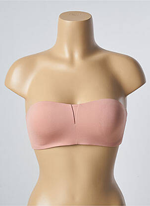 Sutien efect material satinat top bentiță roz PASSIONATA femeie