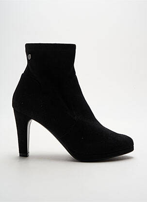 Botine/ghete vârf rotund toc de 7 la 9 cm negru CAPRICE femeie