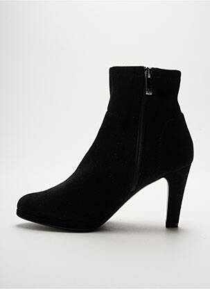 Botine/ghete vârf rotund toc de 7 la 9 cm negru CAPRICE femeie