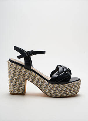 Espadrile închidere cu buclă(e) toc de 7 la 9 cm negru ELUE PAR NOUS femeie
