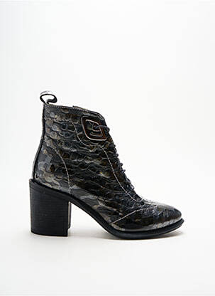Botine/ghete vârf rotund toc de 4 la 6 cm gri METAMORF'OSE femeie