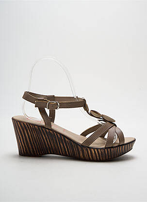 Sandale/Pantofi decupați maro DORKING femeie