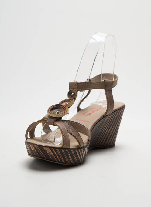 Sandale/Pantofi decupați maro DORKING femeie