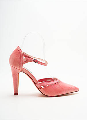 Pantofi cu toc țesătură satinată toc de 7 la 9 cm roz 226 SHOES femeie