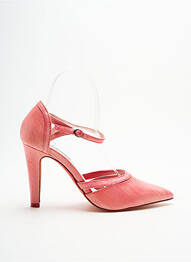 Pantofi cu toc țesătură satinată toc de 7 la 9 cm roz 226 SHOES femme