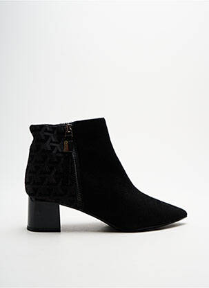 Botine/ghete vârf ascuțit toc de 4 la 6 cm negru JB MARTIN femeie