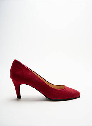 Pantofi cu toc nubuc toc de 4 la 6 cm roșu JB MARTIN femeie