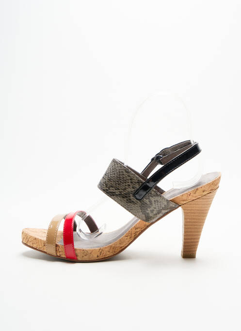 Sandale/pantofi decupați tip de talpă amortizantă toc înalt de 10cm și mai mult roșu LES P'TITES BOMBES femme