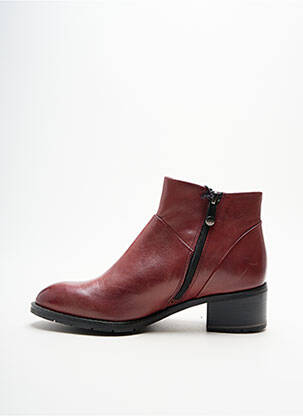 Botine/ghete țesătură satinată toc de 4 la 6 cm violet MARCO TOZZI femeie