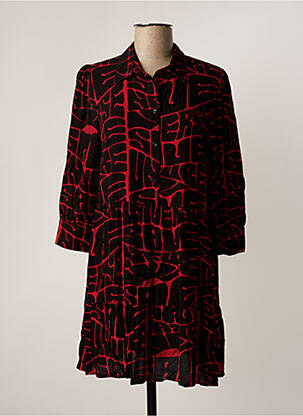 Rochie scurtă mâneci 3/4 mâneci 3/4 negru DESIGUAL femeie