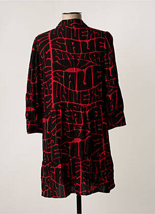 Rochie scurtă mâneci 3/4 mâneci 3/4 negru DESIGUAL femeie