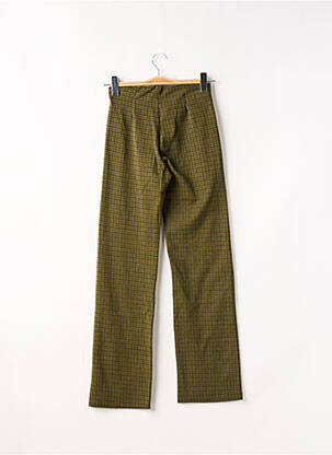 Pantalon drept elasticitate talie înaltă verde NUMPH femeie