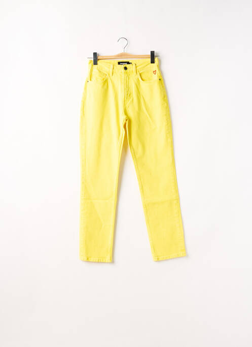 Blugi croială Mom galben DESIGUAL femeie